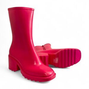 I.N.C. International Concepts Everett Fuchsia Zip-up Rain Boots NEW! Size 8M